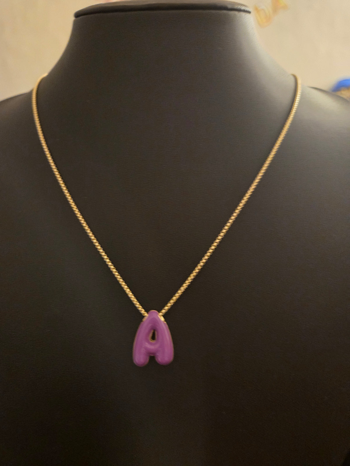 Initial Colored Necklace
