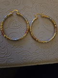 Medium thick tri color hoops