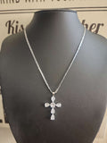 Diamond Cross Necklace in Silver image 0