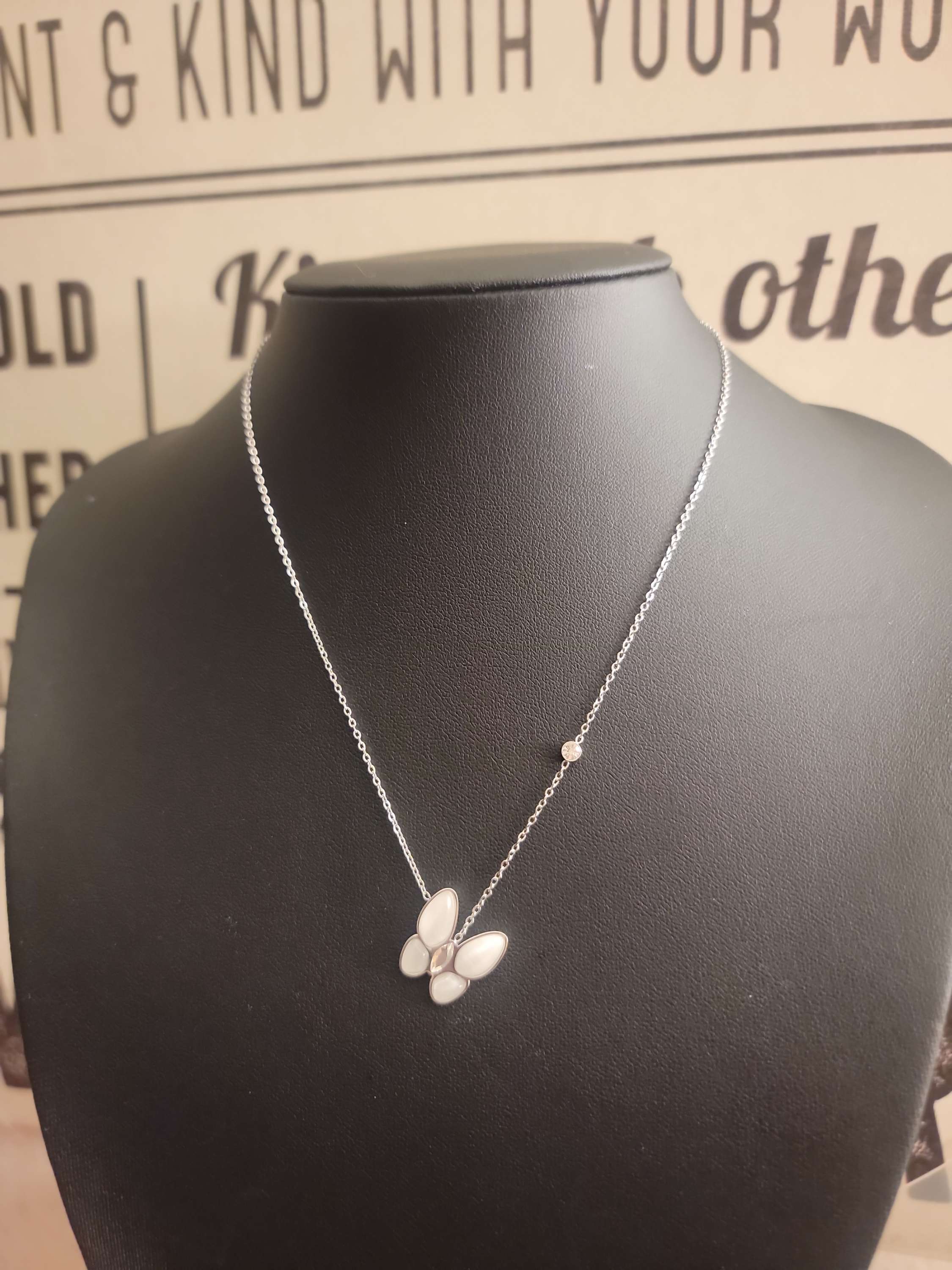 Butterfly 🦋 glam in silver necklace  image 0