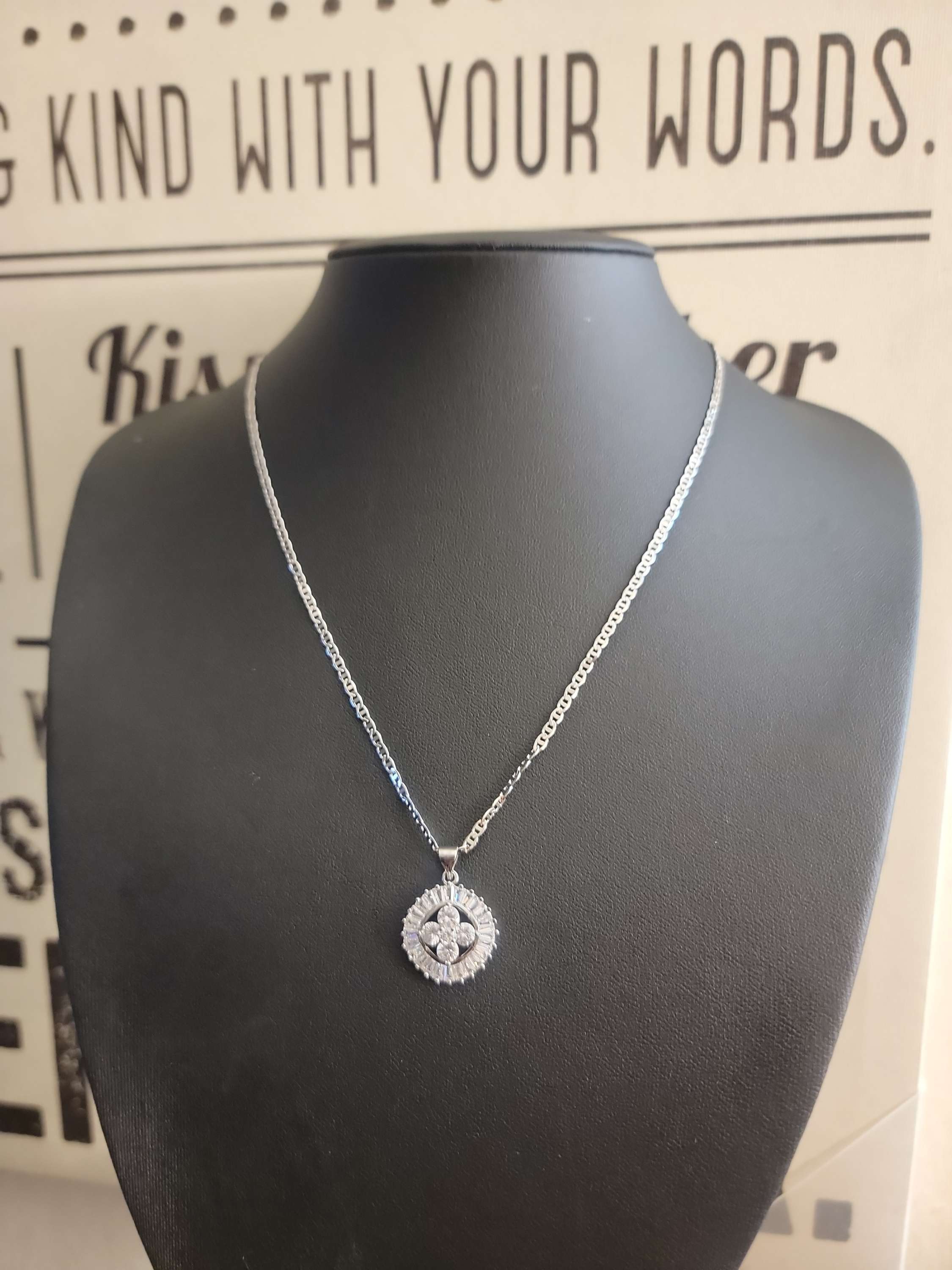 Clover stone necklace  image 0