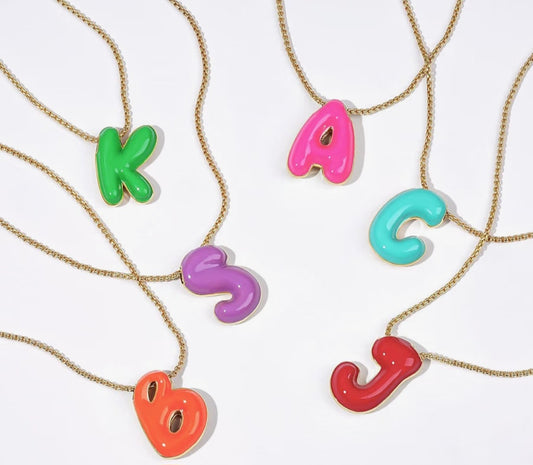 Initial Colored Necklace