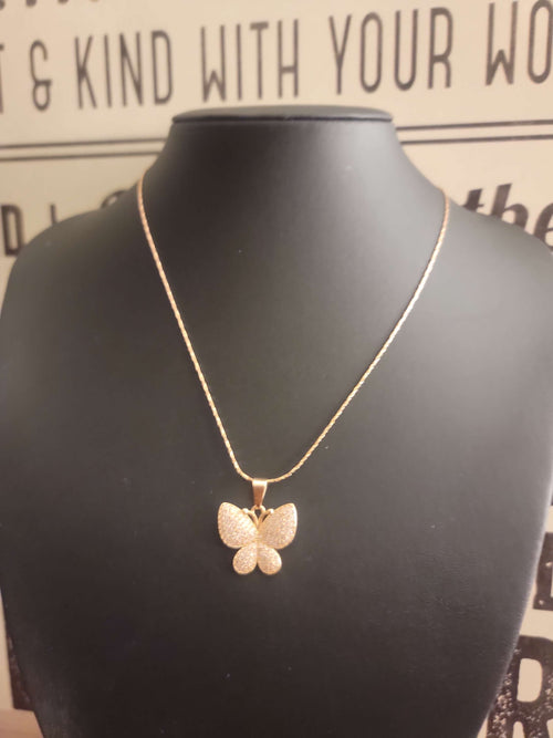 Butterfly 🦋 rose gold necklace  image 0