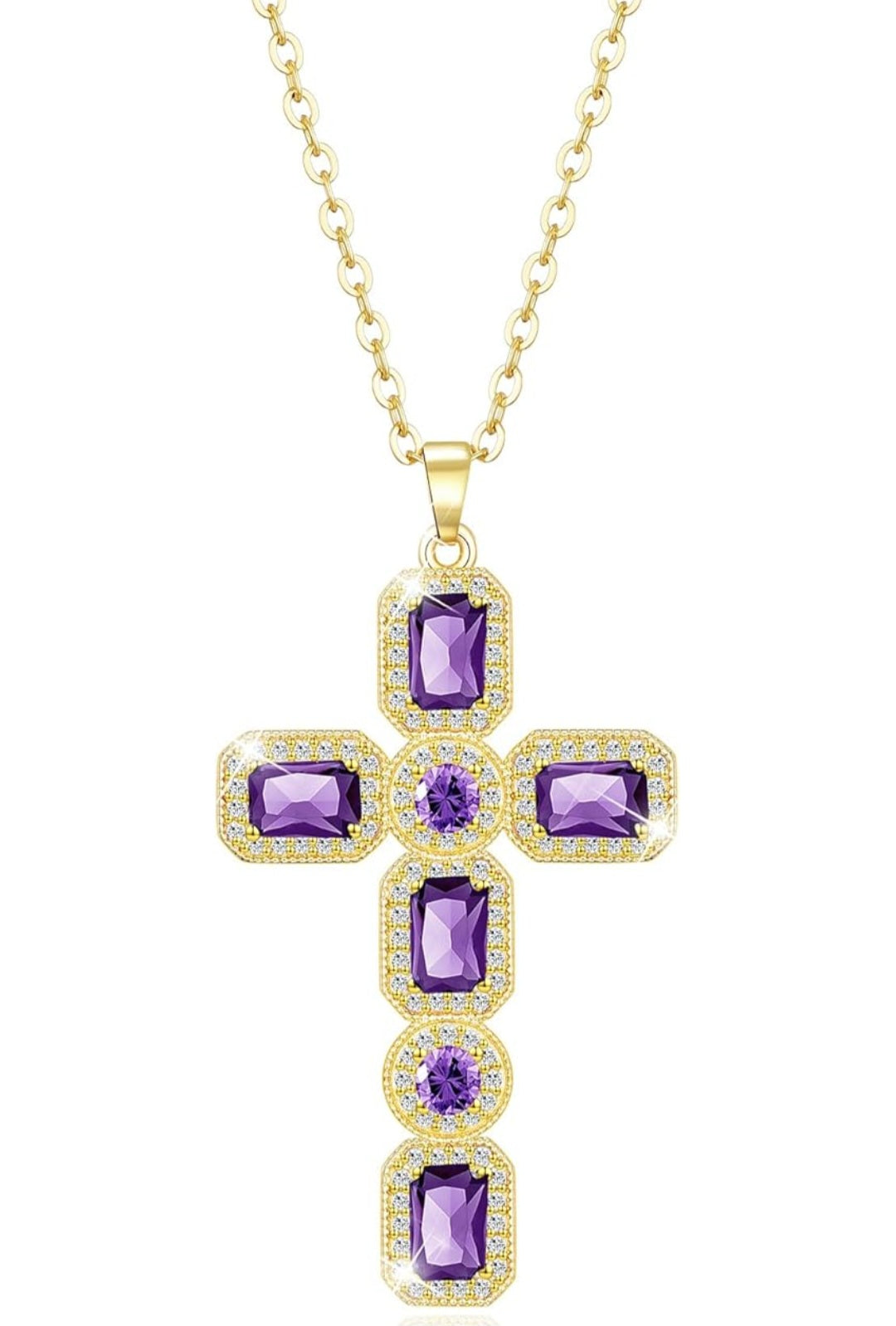 Purple Royalty Cross Necklace  image 0