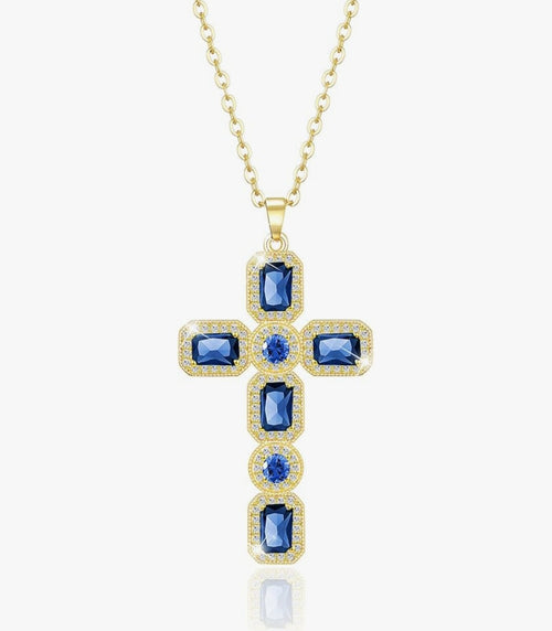  Blue Royalty Cross Necklace  image 0
