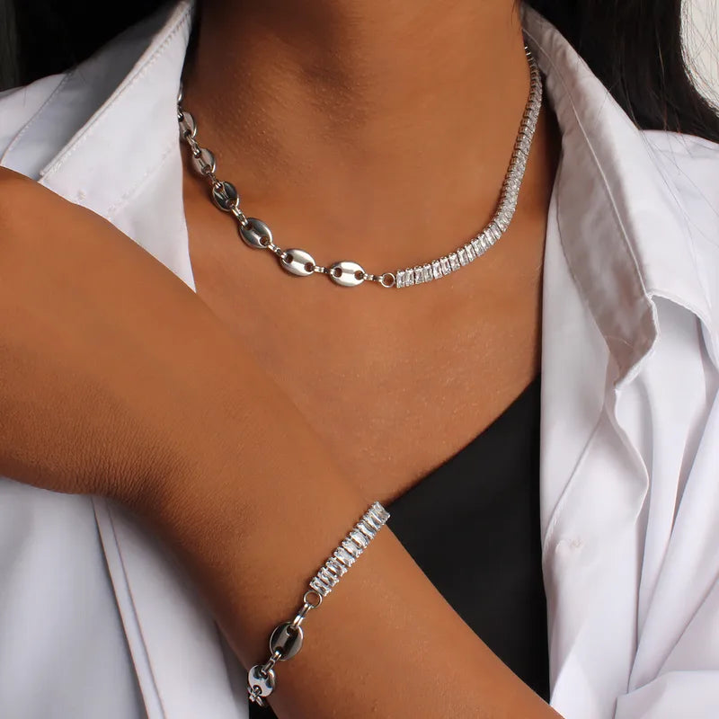 Links and bling in silver