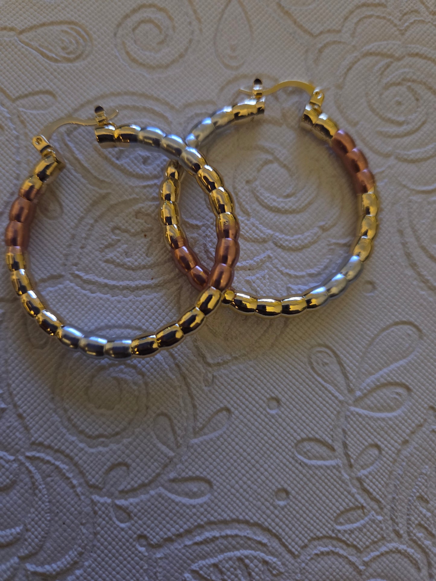 Small tri color hoops(stainless steel)